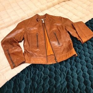 Vintage Hugo Buscati Carmel Leather Jacket